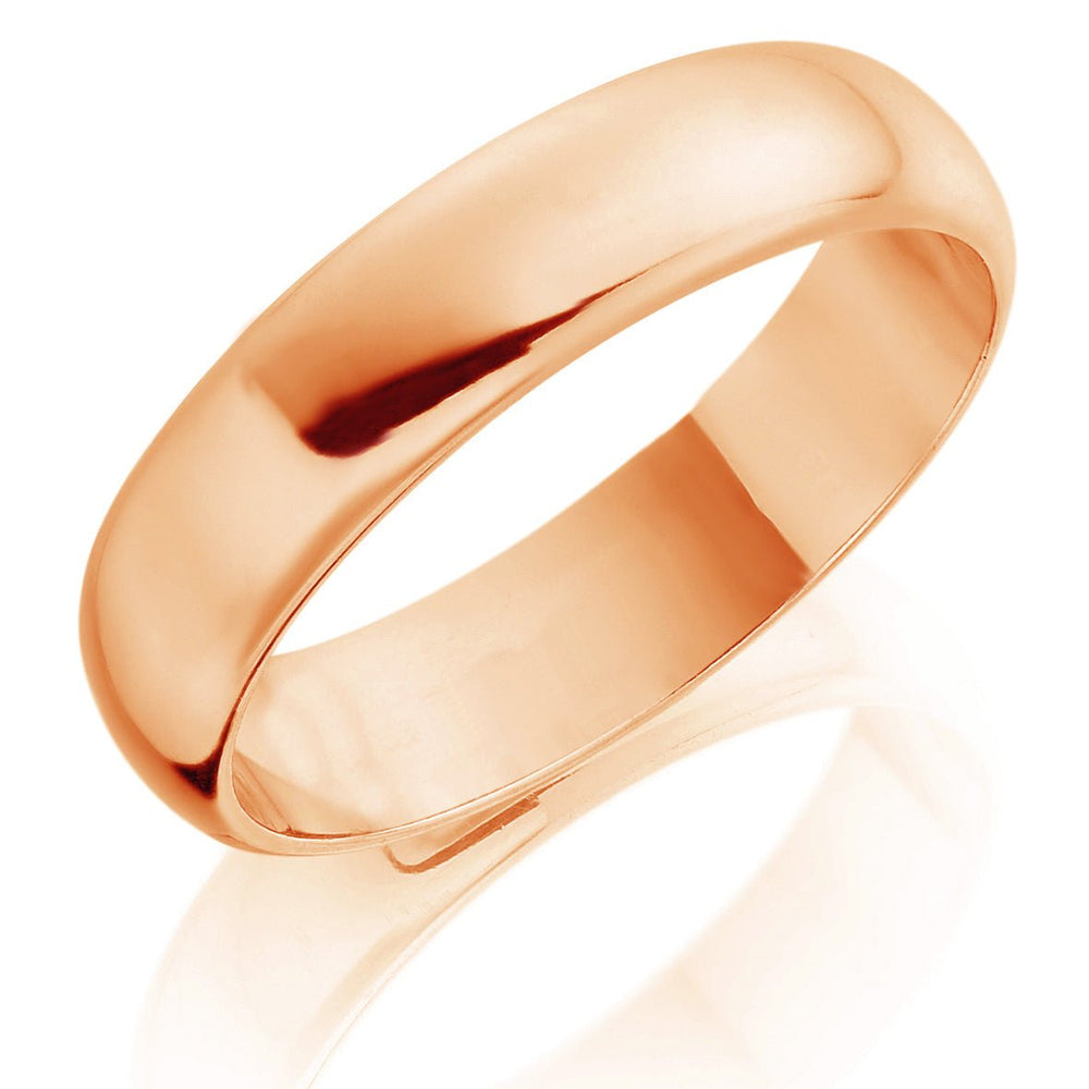 5mm Light D - Shape Wedding Ring - Deacon & Son