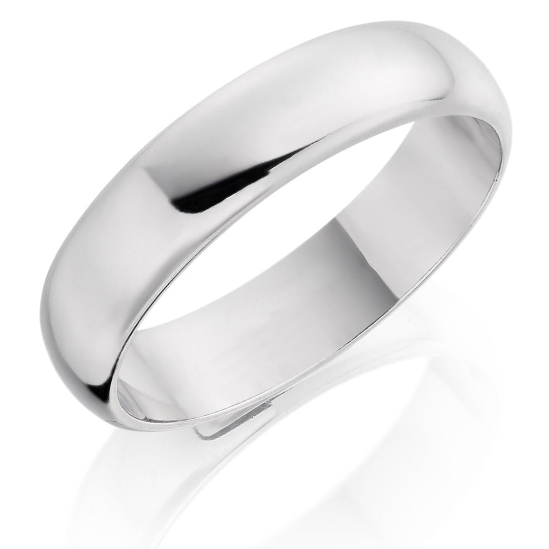5mm Light D - Shape Wedding Ring - Deacon & Son