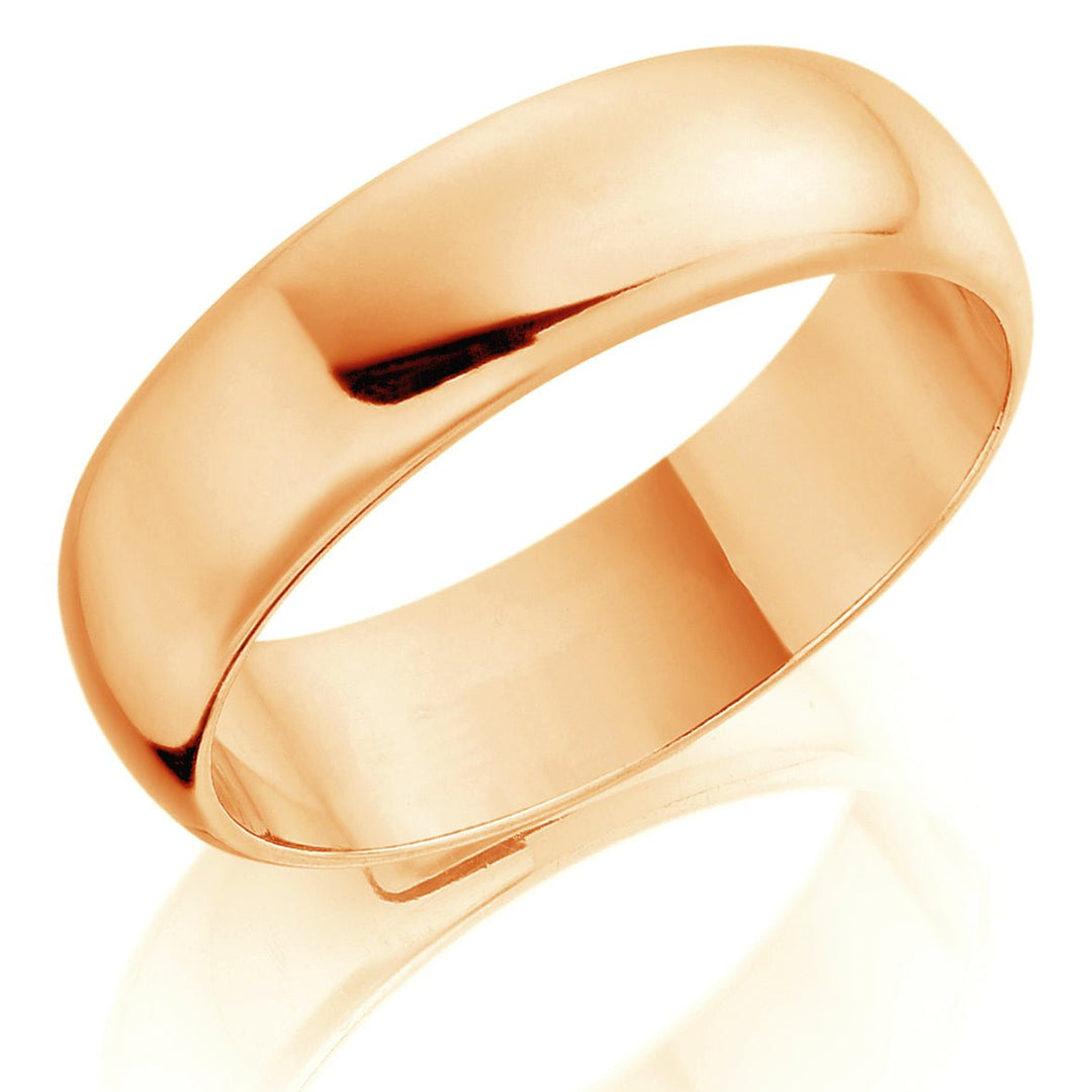 6mm Light D - Shape Wedding Ring - Deacon & Son