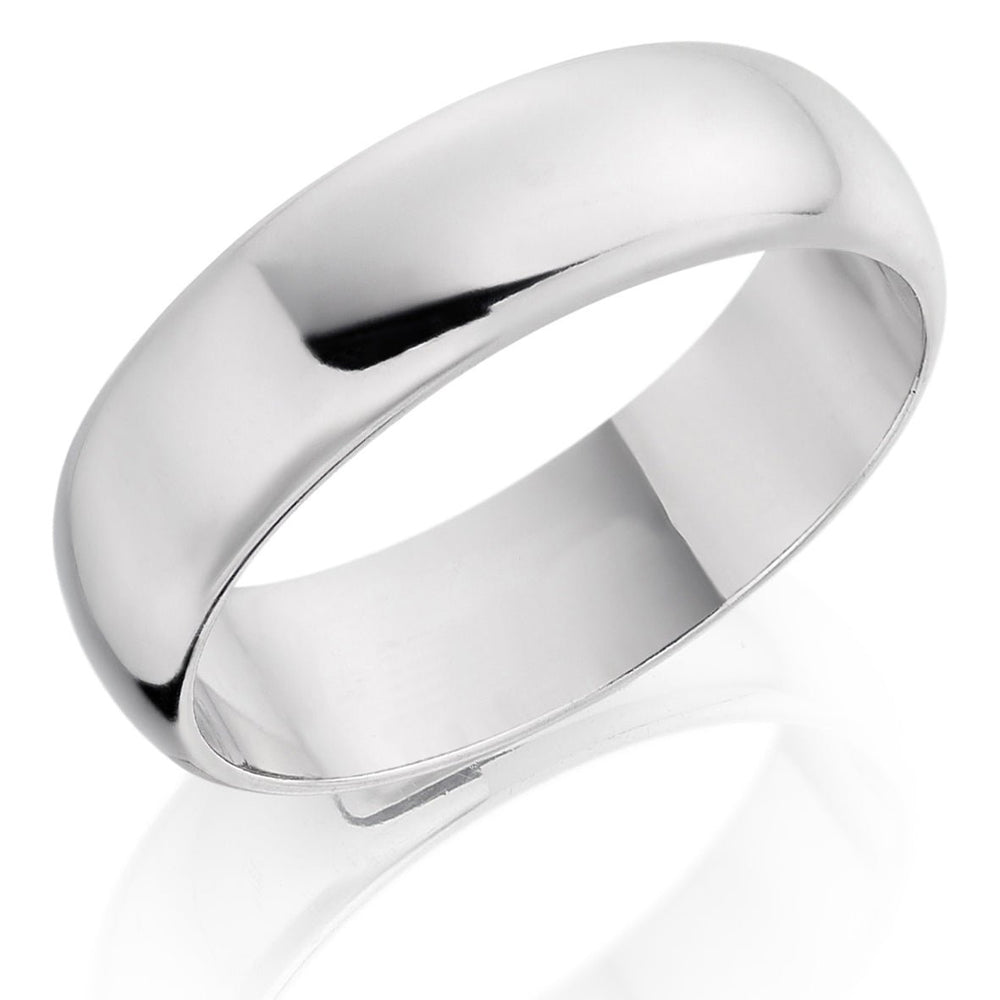 6mm Light D - Shape Wedding Ring - Deacon & Son