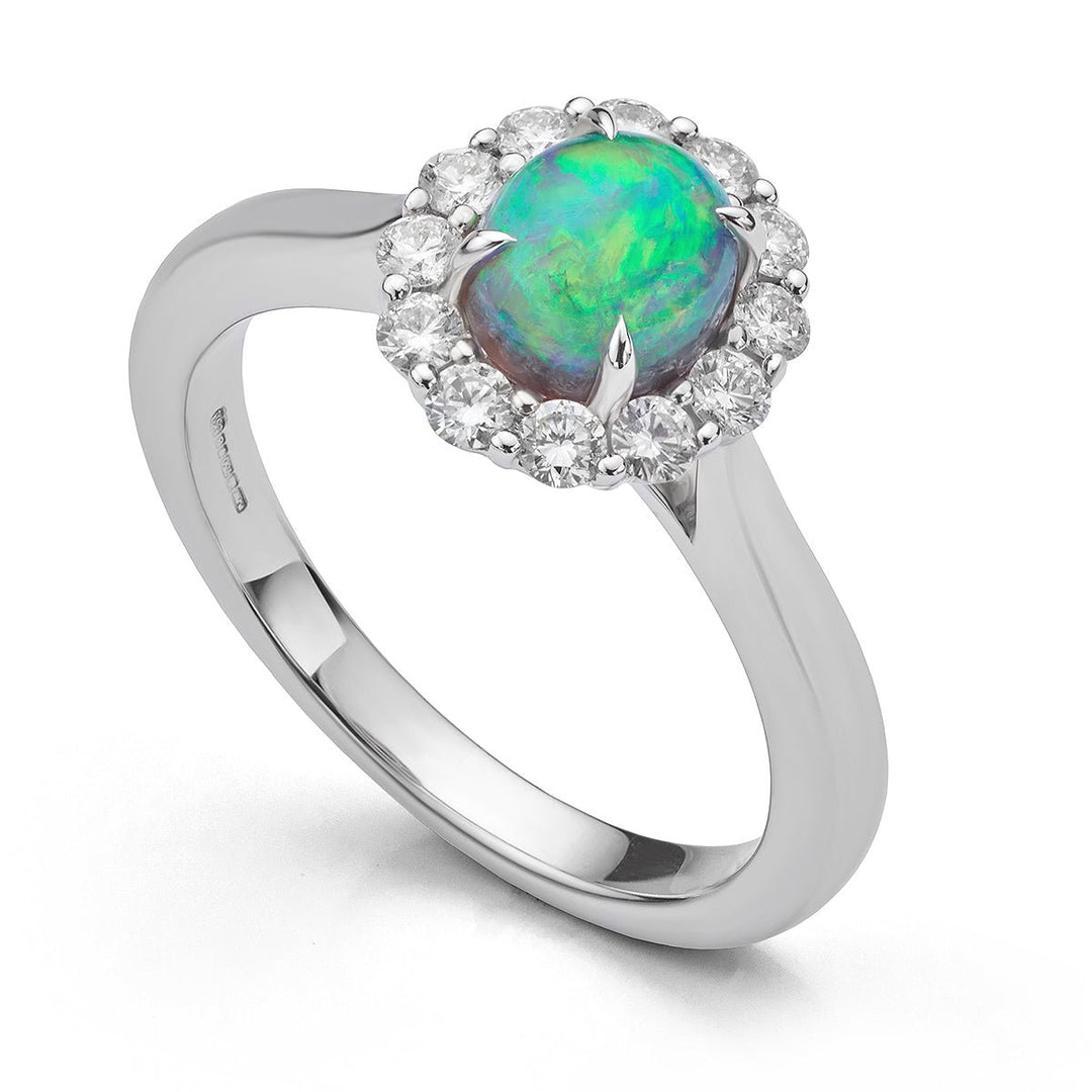 Black Opal and Diamond Ring - Deacon & Son