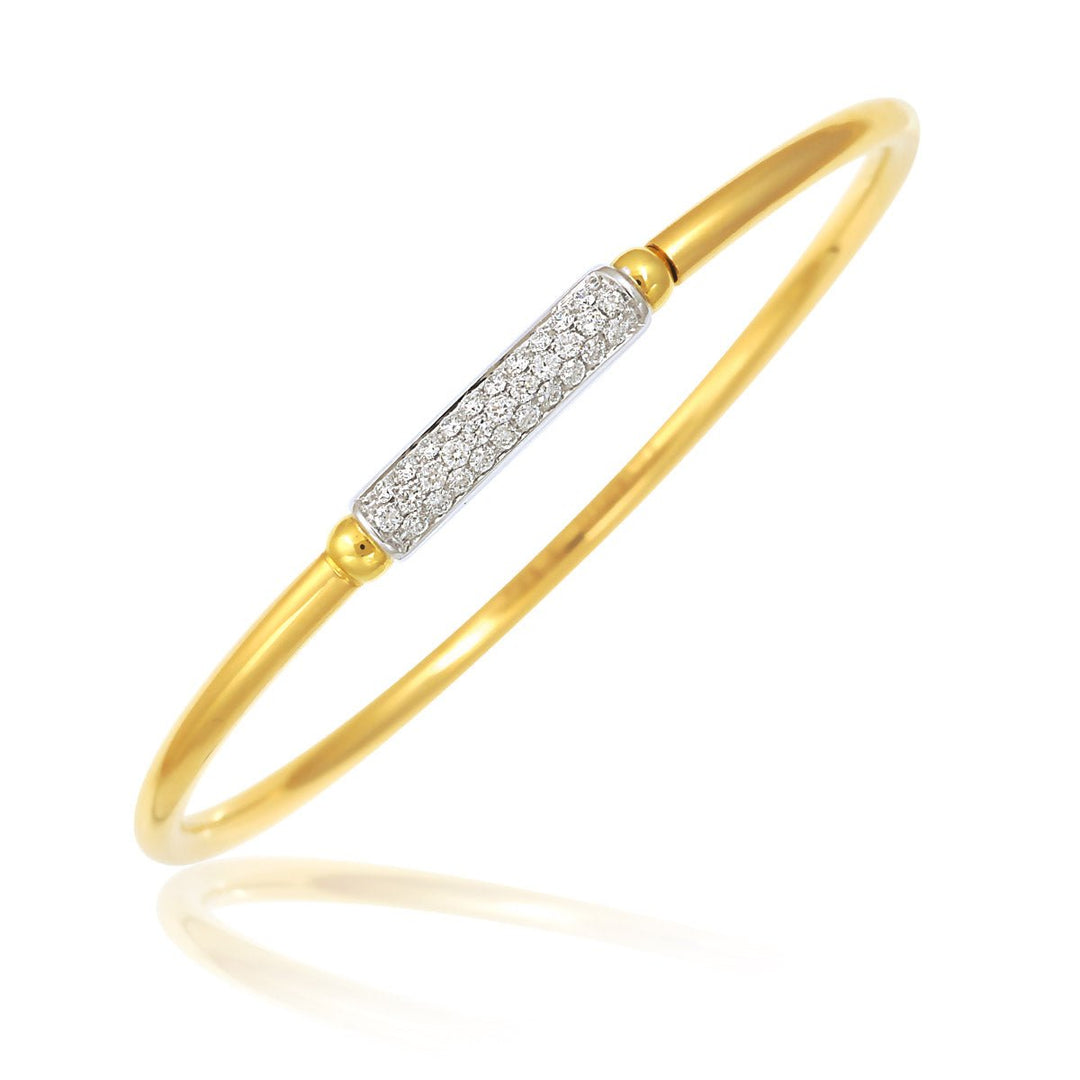 Pave Diamond Set Bangle - Deacon & Son