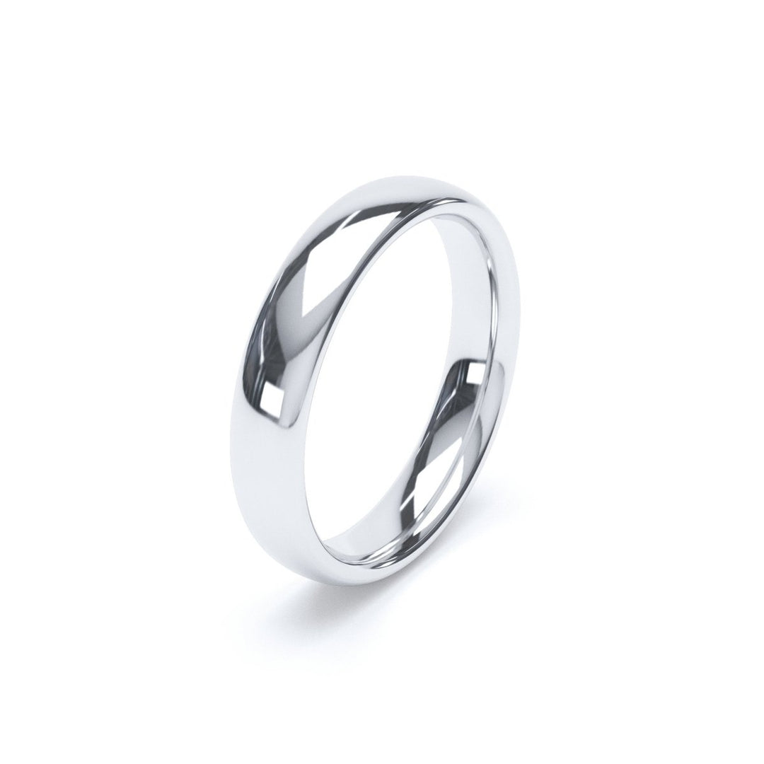 Classic Court Profile Wedding Ring 18ct White Gold - Deacon & Son
