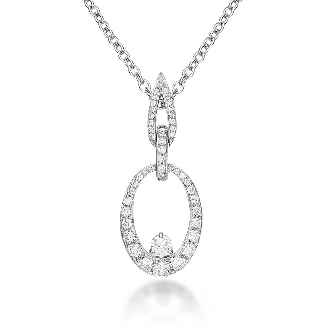 Oval Shape Cluster Pendant - Deacon & Son