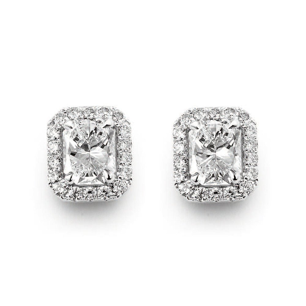 Diamond Cluster Stud Earrings - Deacon & Son