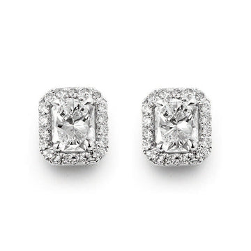 Diamond Cluster Stud Earrings - Deacon & Son