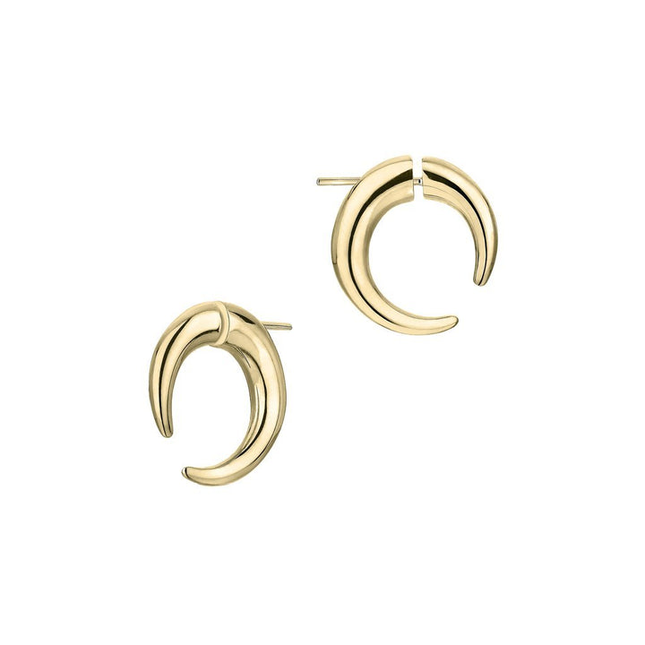 Yellow Gold Vermeil Small Hoop Talon Earrings - Deacon & Son