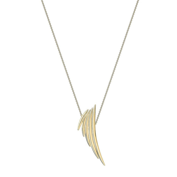 Yellow Gold Vermeil Quill Drop Pendant - Deacon & Son
