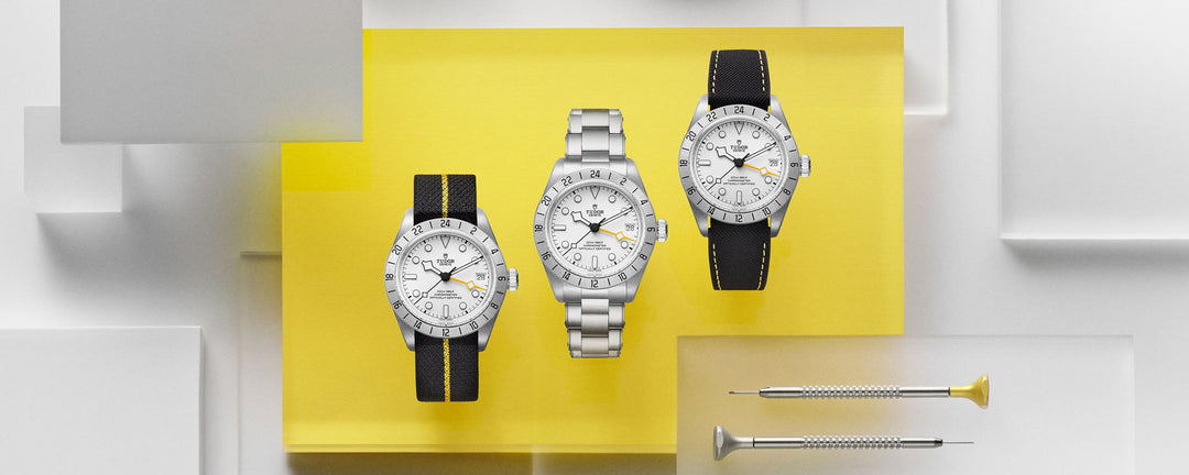 Tudor watches 2025 release black bay pro with different strap options