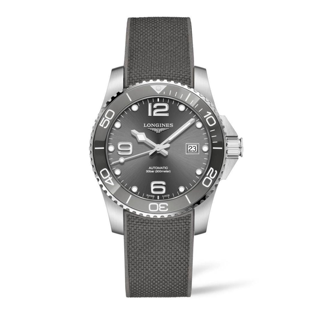 Longines HydroConquest L3.781.4.76.9 automatic watch with ceramic bezel and stainless steel case