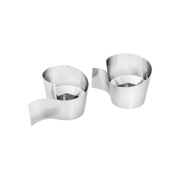 Fold Stainless Steel Tealight Holders – Set of Two - Deacon & Son
