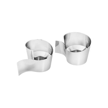 Fold Stainless Steel Tealight Holders – Set of Two - Deacon & Son