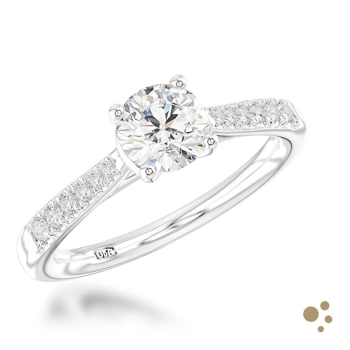 Skye Classic Round Solitaire 0.70ct Diamond Platinum Ring