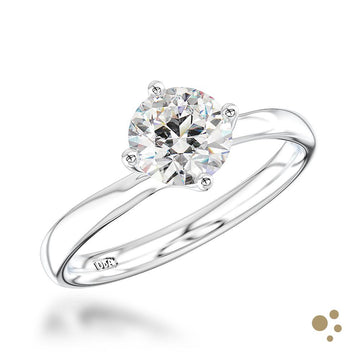 Canna Solitaire 0.70ct Diamond Platinum Ring