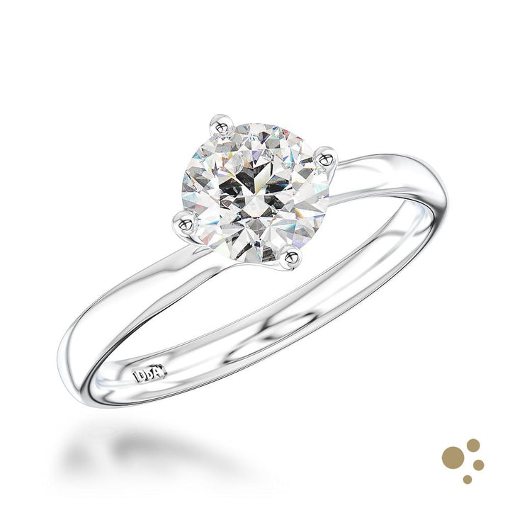 Canna Solitaire 0.70ct Diamond Platinum Ring