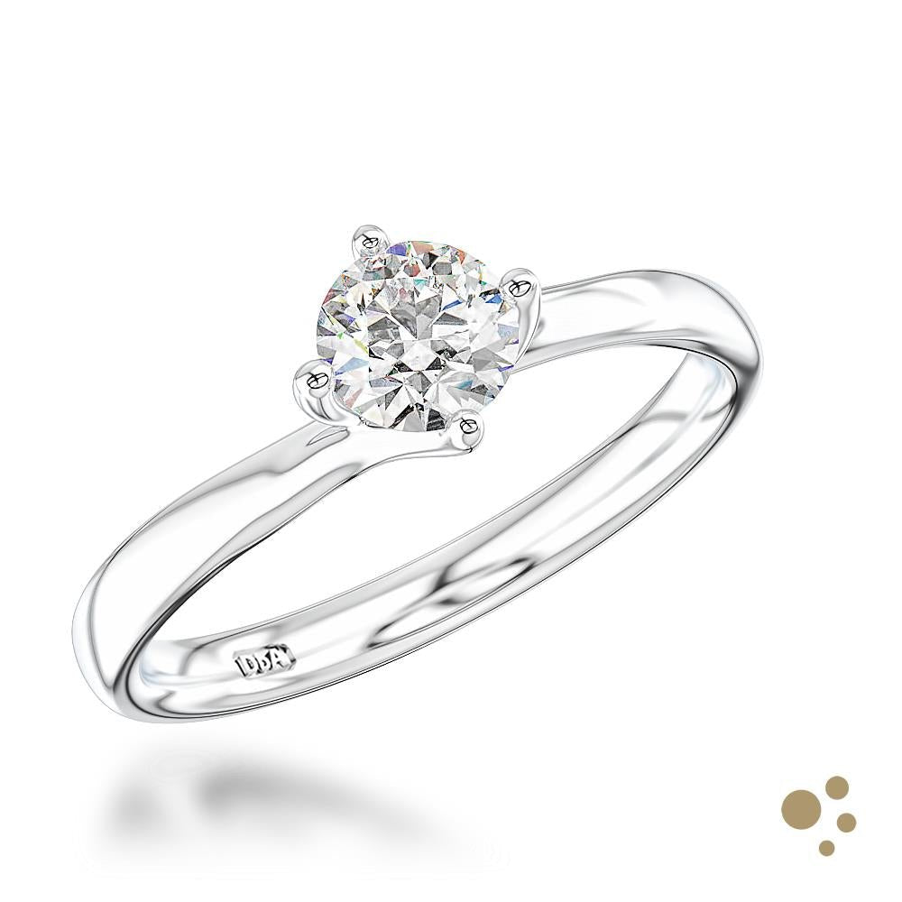 Canna Solitaire 0.30ct Diamond Platinum Ring - Deacon & Son