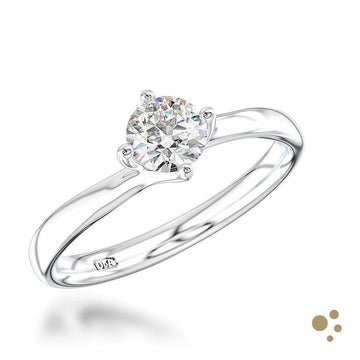 Canna Solitaire 0.30ct Diamond Platinum Ring - Deacon & Son