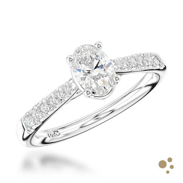 Skye Classic Oval Solitaire 0.41ct Diamond Platinum Ring