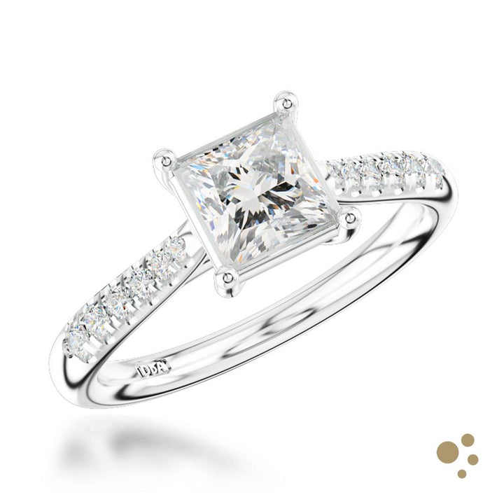 Skye Classic Princess Solitaire 0.90ct Diamond Platinum Ring