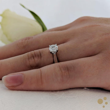 Open Tulip Solitaire 0.50ct Diamond Platinum Ring - Deacon & Son