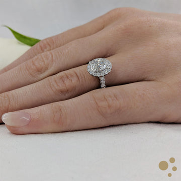 Skye Oval Halo 0.50ct Diamond Platinum Ring