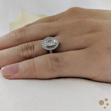 Skye Oval Halo 0.71ct Diamond Platinum Ring