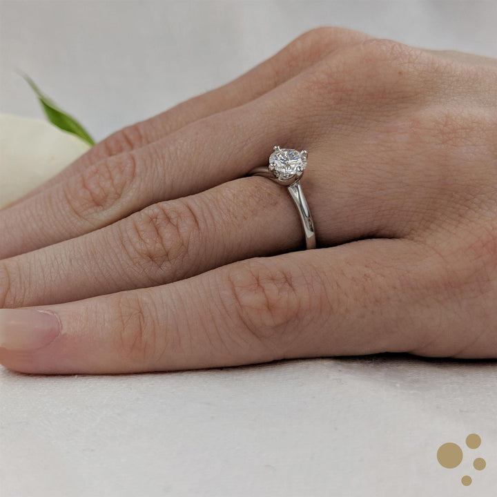Canna Solitaire 0.70ct Diamond Platinum Ring