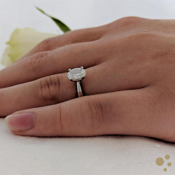 Classic Oval Solitaire 0.70ct Diamond Platinum Ring
