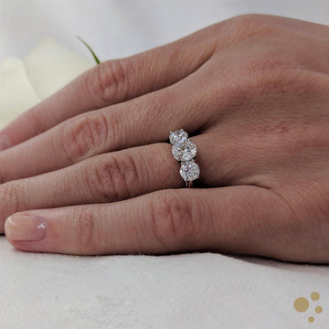 Trilogy Classic Three Stone 0.80ct Diamond Platinum Ring