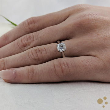 Open Tulip Solitaire 0.75ct Diamond Platinum Ring