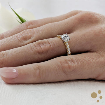 Skye Classic Round Solitaire 0.50ct Diamond Yellow Gold/Platinum Ring