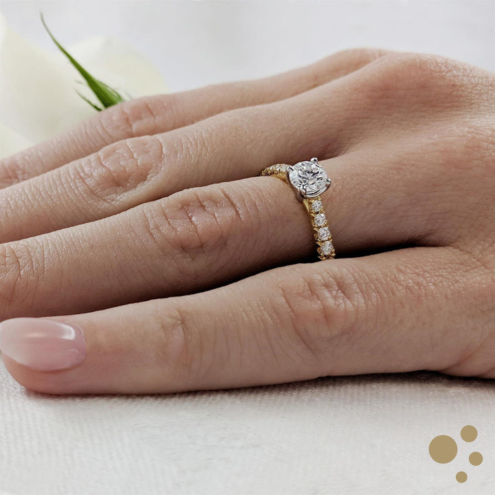 Skye Classic Round Solitaire 0.50ct Diamond Yellow Gold/Platinum Ring