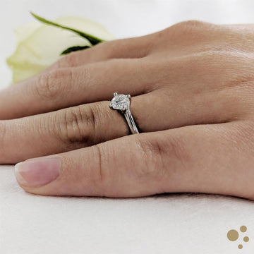 Canna Solitaire 0.30ct Diamond Platinum Ring - Deacon & Son