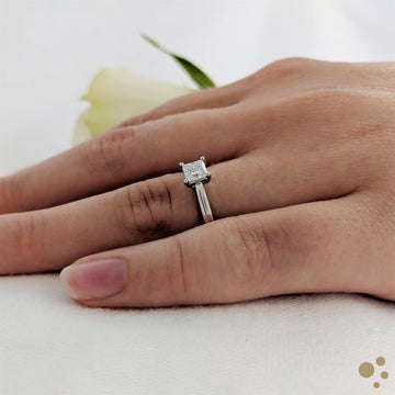Classic Princess Solitaire 0.30ct Diamond Platinum Ring - Deacon & Son