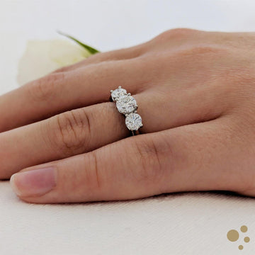 Trilogy Classic Three Stone 0.50ct Diamond Platinum Ring - Deacon & Son