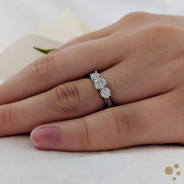Trilogy Classic Three Stone 0.30ct Diamond Platinum Ring