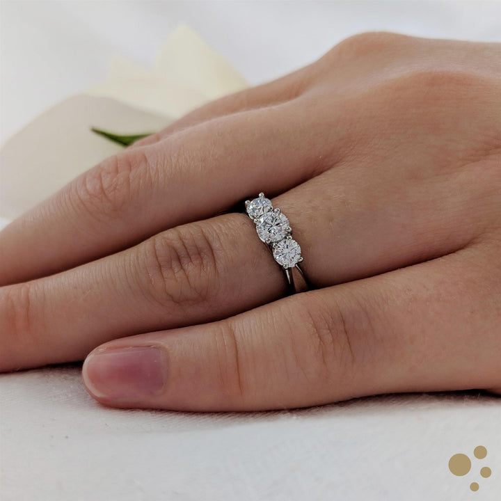 Trilogy Classic Three Stone 0.30ct Diamond Platinum Ring