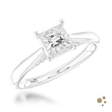 Oxford Princess Solitaire 0.70ct Diamond Platinum Ring - Deacon & Son