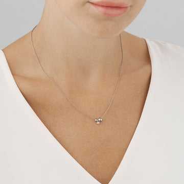 Moonlight Grapes Silver & Diamond Pendant Necklace