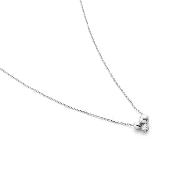 Moonlight Grapes Silver & Diamond Pendant Necklace