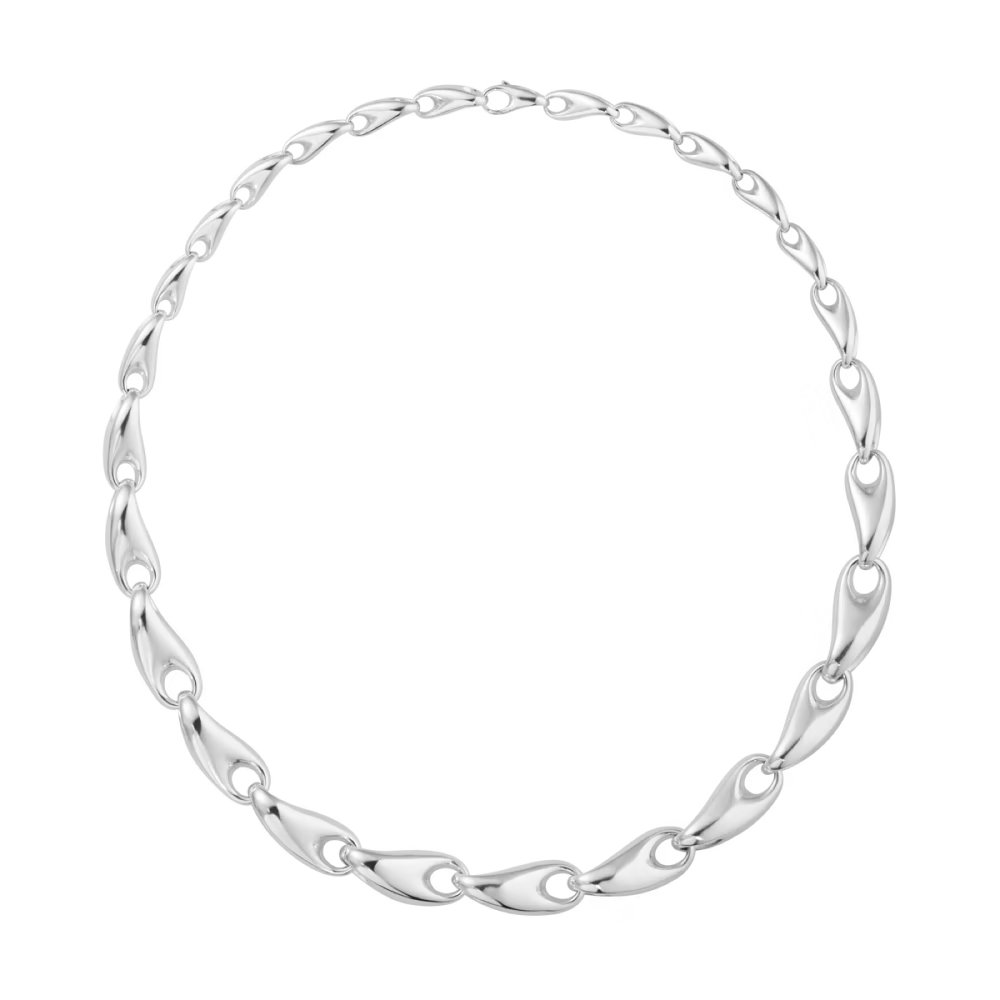 Georg Jensen Offspring sterling silver bracelet with large loops and delicate chain links