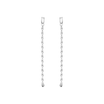 Georg Jensen Reflect long sterling silver earrings with elongated sculptural links