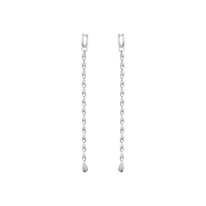 Georg Jensen Reflect long sterling silver earrings with elongated sculptural links