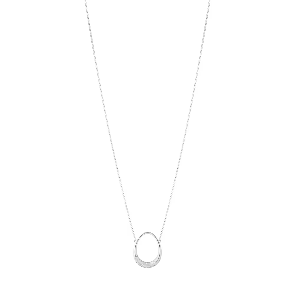 Georg Jensen Offspring small sterling silver and diamond pendant necklace