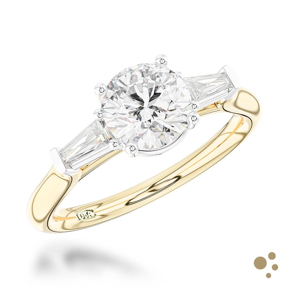 Eden Solitaire 1.00ct Diamond Yellow Gold/Platinum Ring - Deacon & Son