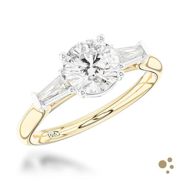 Eden Solitaire 1.00ct Diamond Yellow Gold/Platinum Ring - Deacon & Son