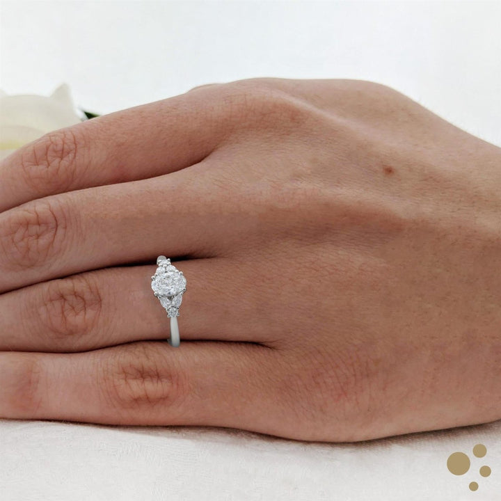 Amara Oval Solitaire 0.50ct Diamond Platinum Ring - Deacon & Son