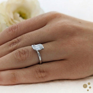 Flame Solitaire 0.76ct Diamond Platinum Ring