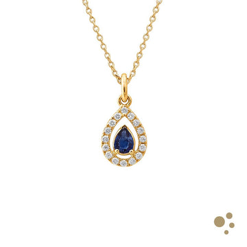 Skye Petite Pendant 0.28ct Sapphire Yellow Gold Ring