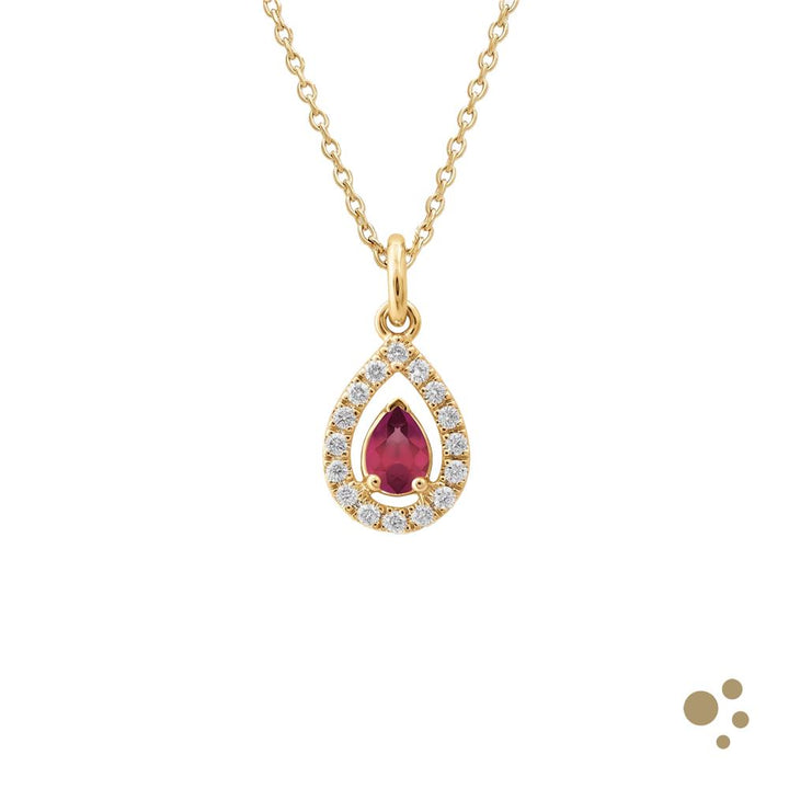 Skye Petite Pendant 0.28ct Ruby Yellow Gold Ring